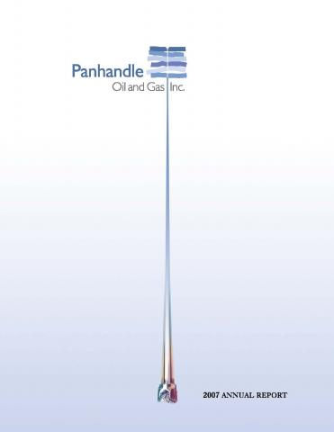 Cover of the 2007 Annual Report for Panhandle Oil and Gas Inc.