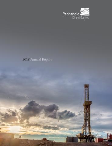 Cover of the 2018 Annual Report for Panhandle Oil and Gas Inc.