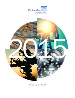 Cover of the 2015 Annual Report for Panhandle Oil and Gas Inc.